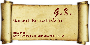 Gampel Krisztián névjegykártya